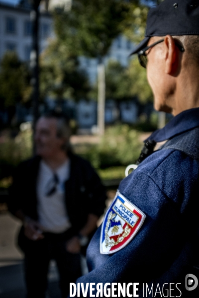 Lyon : patrouille de la Police Municipale.