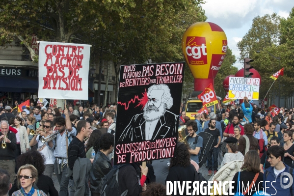 Manifestation contre la réforme du code du travail.