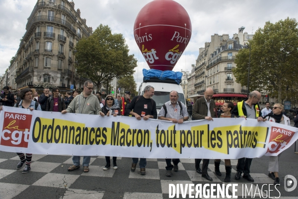 Manifestation contre la réforme du code du travail.