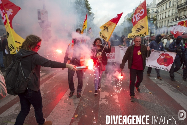 Manifestation contre la réforme du code du travail.