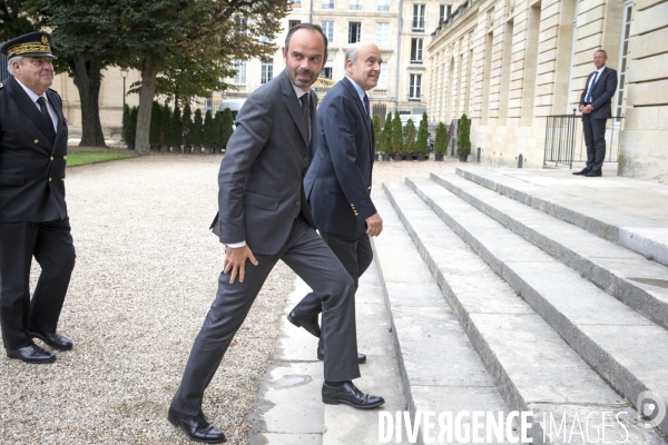 Alain Juppé, maire de Bordeaux, reçoit Edouard Philippe, Premier ministre