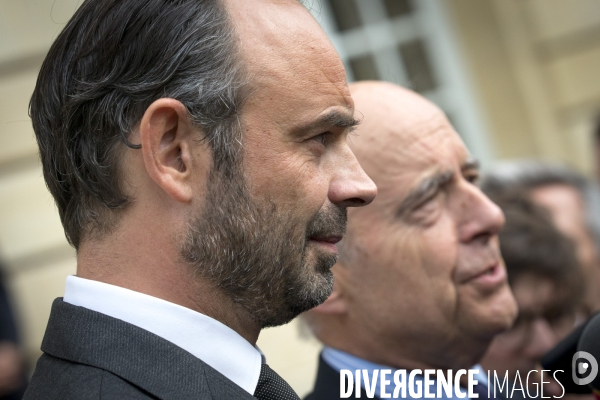 Alain Juppé, maire de Bordeaux, reçoit Edouard Philippe, Premier ministre