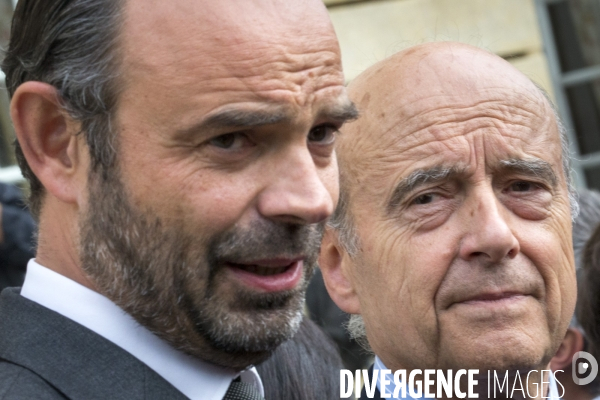 Alain Juppé, maire de Bordeaux, reçoit Edouard Philippe, Premier ministre