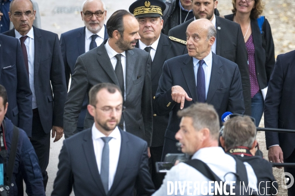 Alain Juppé, maire de Bordeaux, reçoit Edouard Philippe, Premier ministre