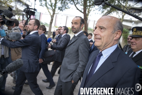 Alain Juppé, maire de Bordeaux, reçoit Edouard Philippe, Premier ministre