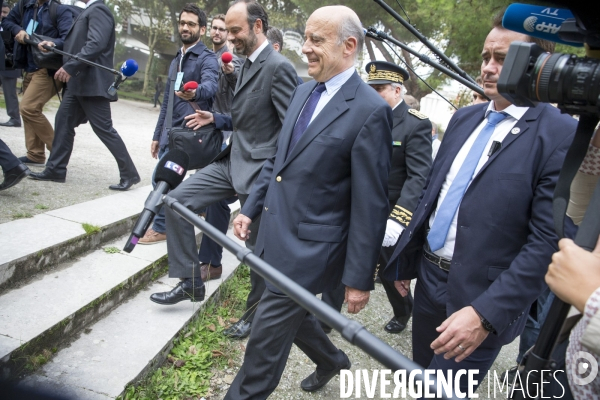 Alain Juppé, maire de Bordeaux, reçoit Edouard Philippe, Premier ministre