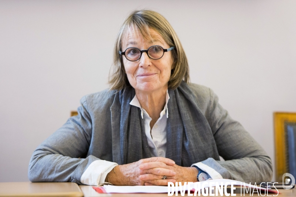 La ministre de la culture Françoise NYSSEN à l école des Beaux Arts de Paris.