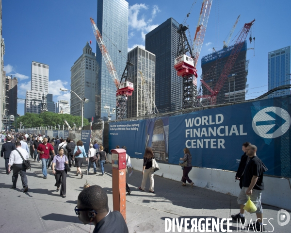 Le site du World Trade Center, 10 ans apres le 11 septembre 2001