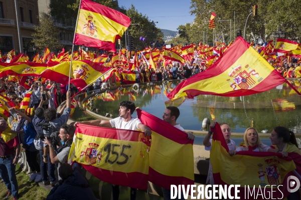Les Unionistes Espagnols battent le pavé