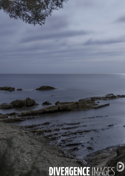 Littoral, paysages marin en automne.