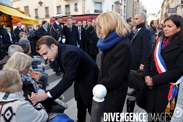 Ceremonies de commemoration des attentats du 13 novembre 2015