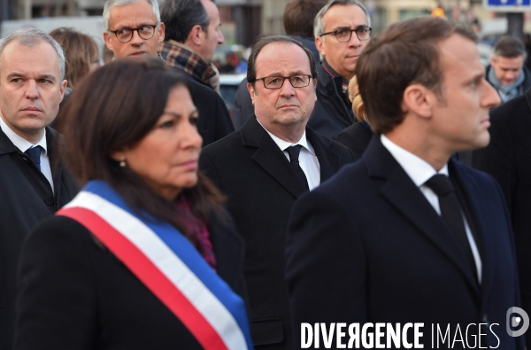 Ceremonies de commemoration des attentats du 13 novembre 2015