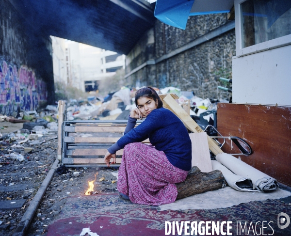 Bidonville de la petite ceinture du nord de Paris