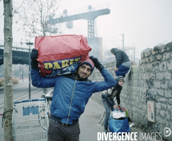 Bidonville de la petite ceinture du nord de Paris