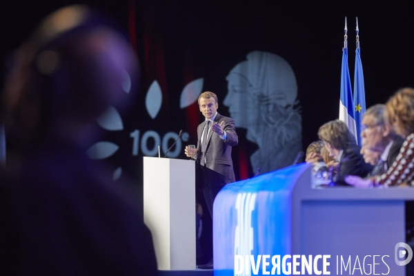 Emmanuel Macron, president au 100 eme Congrès des Maires