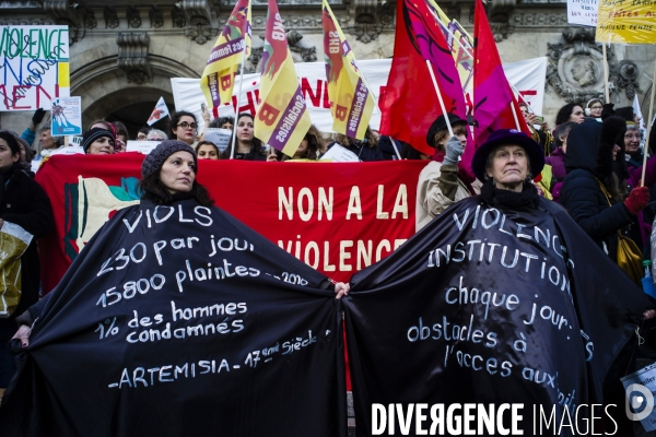 Manifestation contre les violences faites aux femmes.