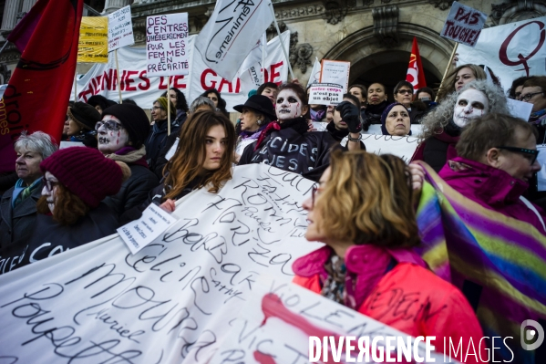 Manifestation contre les violences faites aux femmes.