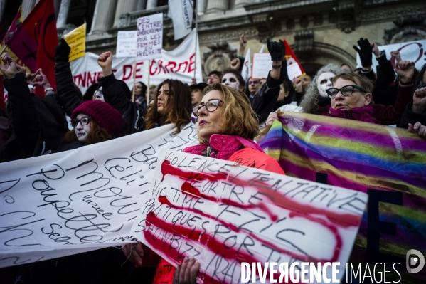 Manifestation contre les violences faites aux femmes.