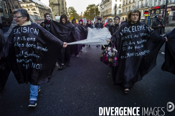 Manifestation contre les violences faites aux femmes.