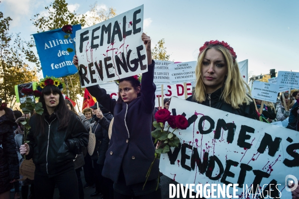 Manifestation contre les violences faites aux femmes.