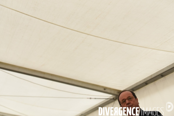 Déplacement de François Hollande en Corrèze.