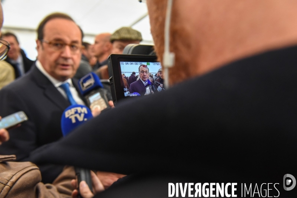 Déplacement de François Hollande en Corrèze.