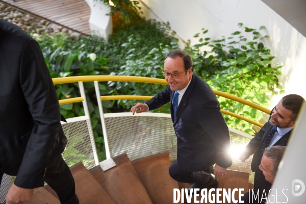 Déplacement de François Hollande en Corrèze.
