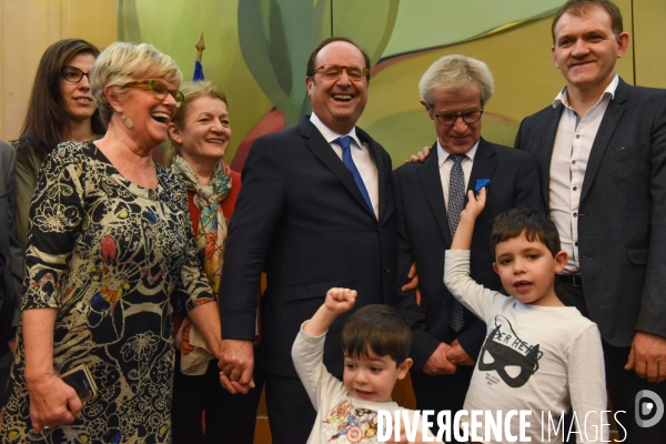 Déplacement de François Hollande en Corrèze.