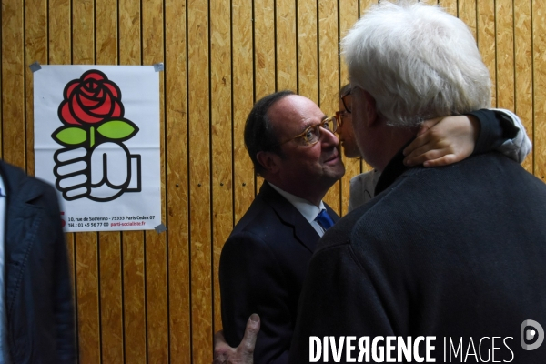 Déplacement de François Hollande en Corrèze.