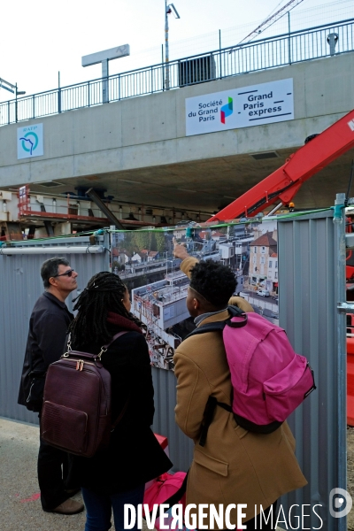 A la gare Arceuil Laplace en cours d amenagement pour le Grand Paris Express.