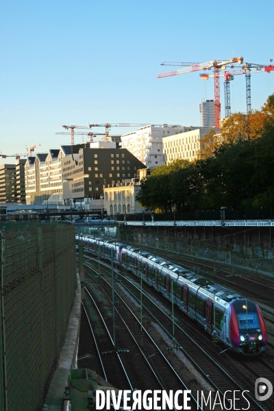 Un train de banlieue vers la gare saint Lazare