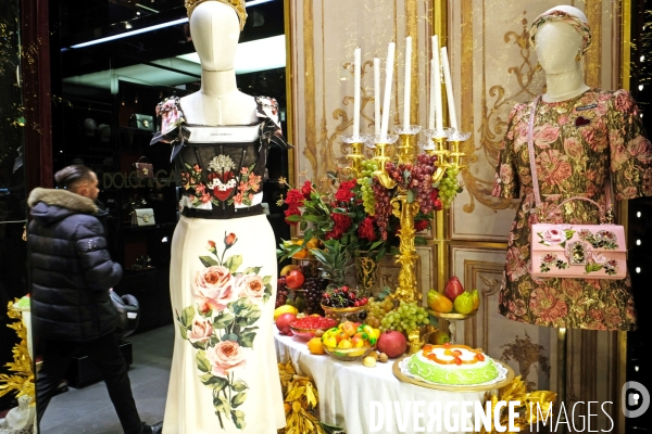 Vitrine extravagante de la maison Dolce Gabbana