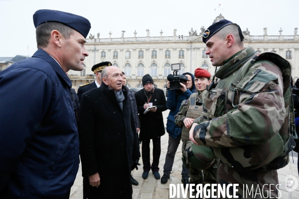 Visite de Gérard Collomb, Ministre de l Intérieur dans les locaux du RAID