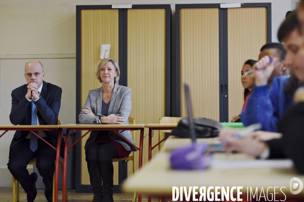 Jean Michel Blanquer et Sophie Cluzel au lycée professionnel Gustave Eiffel