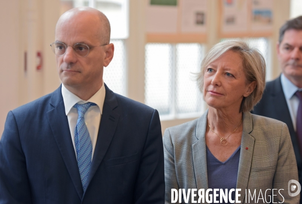 Jean Michel Blanquer et Sophie Cluzel au lycée professionnel Gustave Eiffel