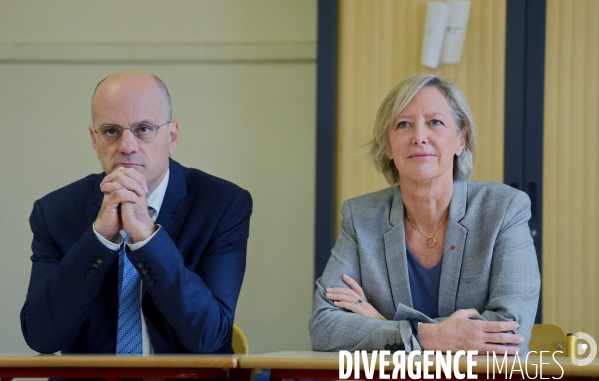 Jean Michel Blanquer et Sophie Cluzel au lycée professionnel Gustave Eiffel