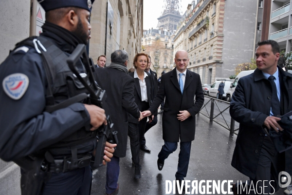 Jean Michel Blanquer et Sophie Cluzel au lycée professionnel Gustave Eiffel