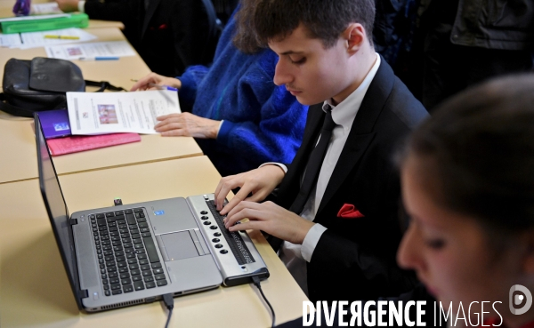 Jean Michel Blanquer et Sophie Cluzel au lycée professionnel Gustave Eiffel