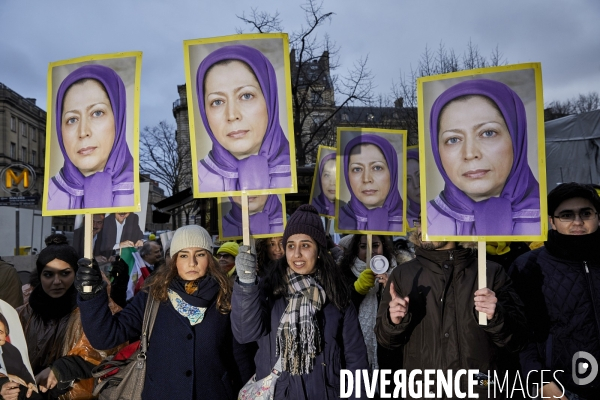 Manifestation contre le regime des ayatollahs iraniens