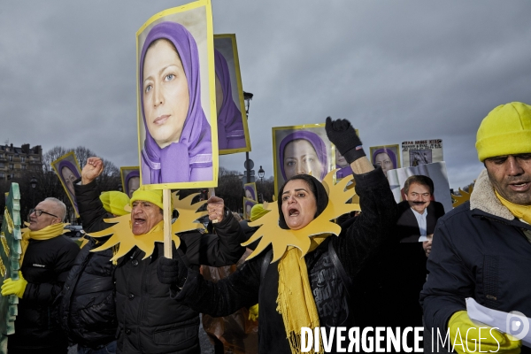 Manifestation contre le regime des ayatollahs iraniens