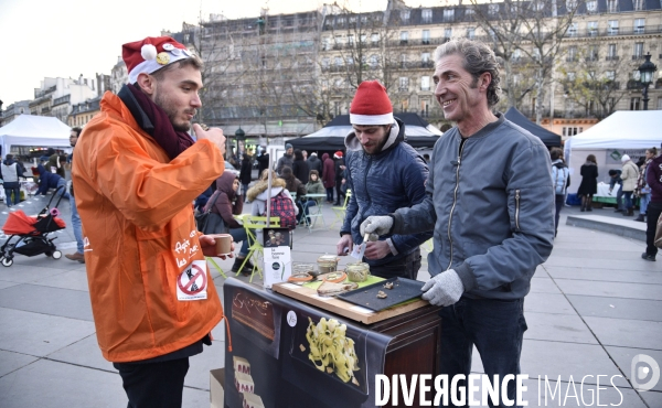 Vegan Place de Noel à Paris.