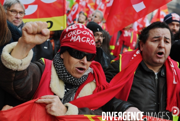 Manifestation nationale commerces et services / retrait des ordonnances Macron