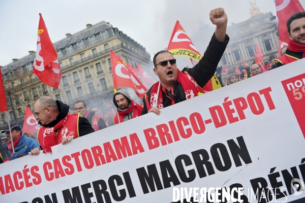 Manifestation nationale commerces et services / retrait des ordonnances Macron