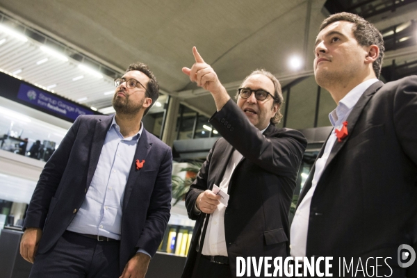 Gérald DARMANIN visite la Station F fondée par Xavier NIEL le PDG d Iliad.