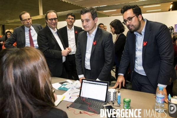 Gérald DARMANIN visite la Station F fondée par Xavier NIEL le PDG d Iliad.