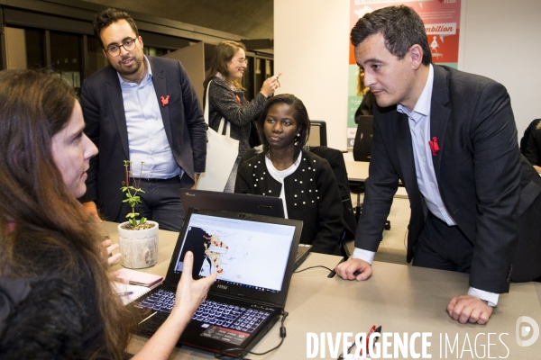 Gérald DARMANIN visite la Station F fondée par Xavier NIEL le PDG d Iliad.