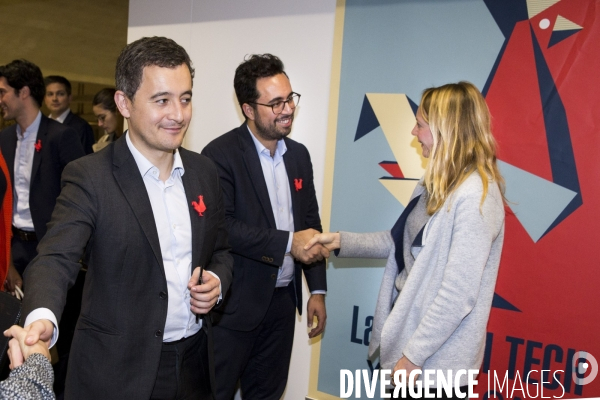 Gérald DARMANIN visite la Station F fondée par Xavier NIEL le PDG d Iliad.