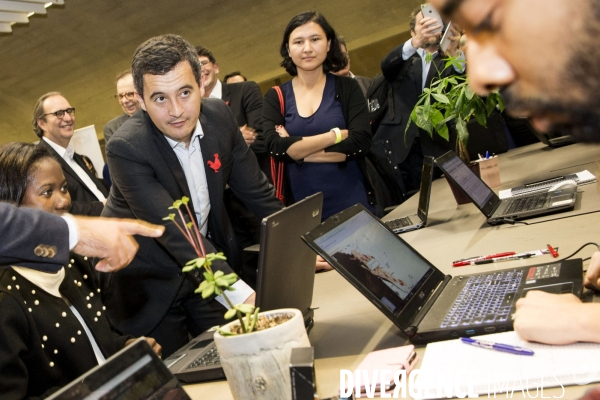 Gérald DARMANIN visite la Station F fondée par Xavier NIEL le PDG d Iliad.