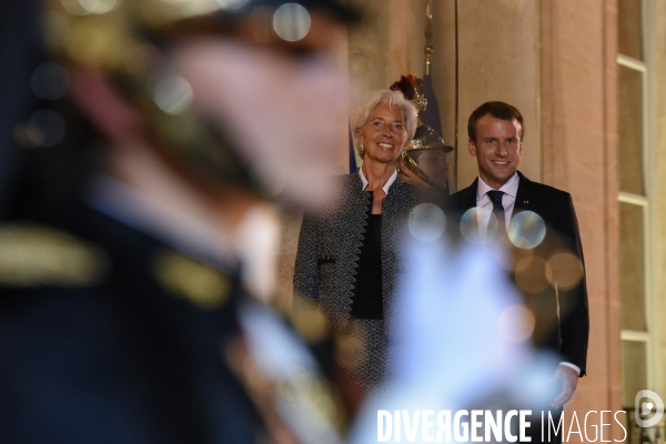 Christine Lagarde reçu par Emmanuel Macron