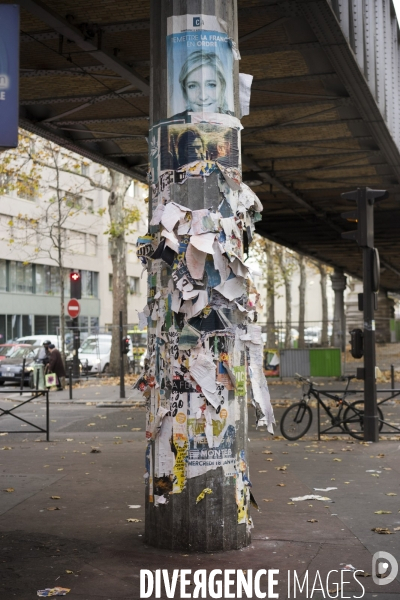 Pilier du métro aérien, Bd la Chapelle, Paris Nord